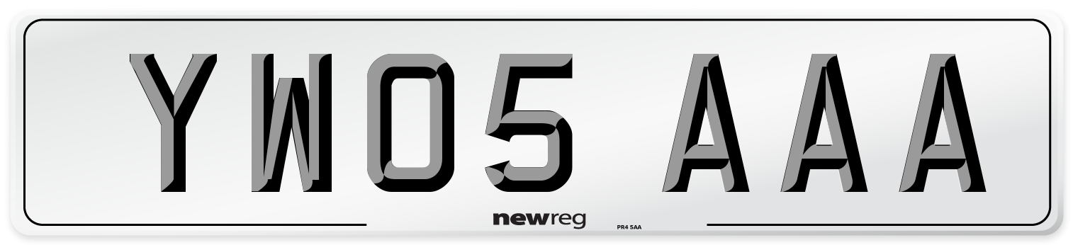 YW05 AAA Number Plate from New Reg